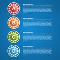 Color gears infographics design template.