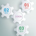 Color Gears Infographics Number Options Banner Royalty Free Stock Photo