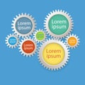 Color Gears Infographics Number Options Banner Royalty Free Stock Photo