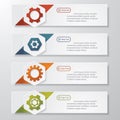 Color Gears Infographics Number template Royalty Free Stock Photo