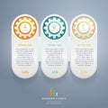 Color Gears Infographics Options Banner. Royalty Free Stock Photo