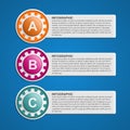 Color Gears Infographics Options Banner. Royalty Free Stock Photo