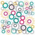 Color gears isolated on white background. Vector illustration Royalty Free Stock Photo