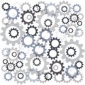 Color gears isolated on white background. Vector illustration Royalty Free Stock Photo