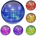 Color glass disco ball Royalty Free Stock Photo