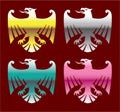 Color Glossy Chrome Eagles Vector Art Royalty Free Stock Photo