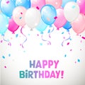 Color Glossy Happy Birthday Balloons