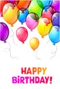 Color Glossy Happy Birthday Balloons