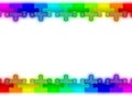 Color and glossy puzzle rainbow background Royalty Free Stock Photo