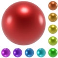 Color glossy spheres set