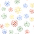 Color Go To Web icon isolated seamless pattern on white background. Www icon. Website pictogram. World wide web symbol Royalty Free Stock Photo