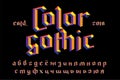 Color gothic alphabet