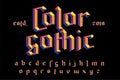 Color gothic alphabet