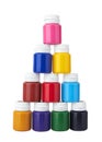 Color gouache jars and color acrylic paints