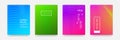 Color gradient abstract geometric pattern texture for book cover template vector set