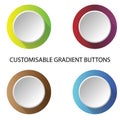 Color Gradient Buttons for Social media and Commercial uses Royalty Free Stock Photo