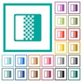 Color gradient flat color icons with quadrant frames Royalty Free Stock Photo