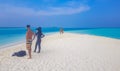 Color gradient at sandbank islands Madivaru Finolhu Rasdhoo Atoll Maldives