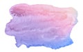 Color gradient watercolor stains in pastel colors with natural stains on a paper basis. Isolated frame for hand-drawn brush design Royalty Free Stock Photo