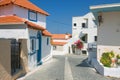 Color greek street, Rhodes, Greece