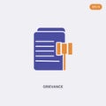 2 color Grievance concept vector icon. isolated two color Grievance vector sign symbol designed with blue and orange colors can be