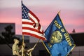 Color Guard for those affected by the shooting in Roseburg Royalty Free Stock Photo