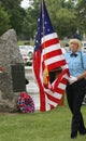 Color Guard Female Veteran with flag