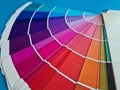 Color guide color palette different shades closeup