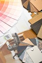 Color guide, samples of materials and catalogue Royalty Free Stock Photo