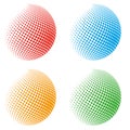 Color halftone spheres abstract design elements eps10