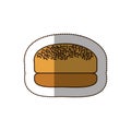 color hamburger bread icon