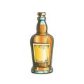 Color Hand Drawn Whisky Bottle With Blank Label Vector Royalty Free Stock Photo