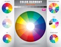 Color harmony / Color wheel with shade of colors