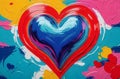 A color heart as a symbol of love. Valentine\'s Day.