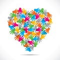 Color heart shape