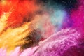 Color Holi Festival. Colorful explosion for Happy Holi powder. Royalty Free Stock Photo