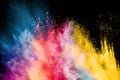 Color Holi Festival. Colorful explosion for Happy Holi powder. Royalty Free Stock Photo