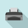 Color home printer icon, flat style Royalty Free Stock Photo