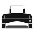 Color home printer icon, simple style Royalty Free Stock Photo