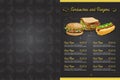 Color horizontal menu design Royalty Free Stock Photo