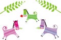 Color horses Royalty Free Stock Photo