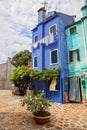 Color houses on Burano island near Venice