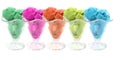 Color ice cream cones Royalty Free Stock Photo
