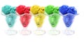 Color ice cream cones Royalty Free Stock Photo