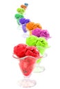 Color ice cream cones snake Royalty Free Stock Photo