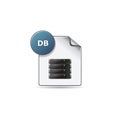 Color Icon - DB File format Royalty Free Stock Photo