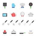 Color icon set - kitchenware Royalty Free Stock Photo