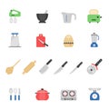 Color icon set - kitchenware Royalty Free Stock Photo
