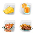 Color icons, Meal Royalty Free Stock Photo
