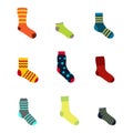 Color icons set with socks